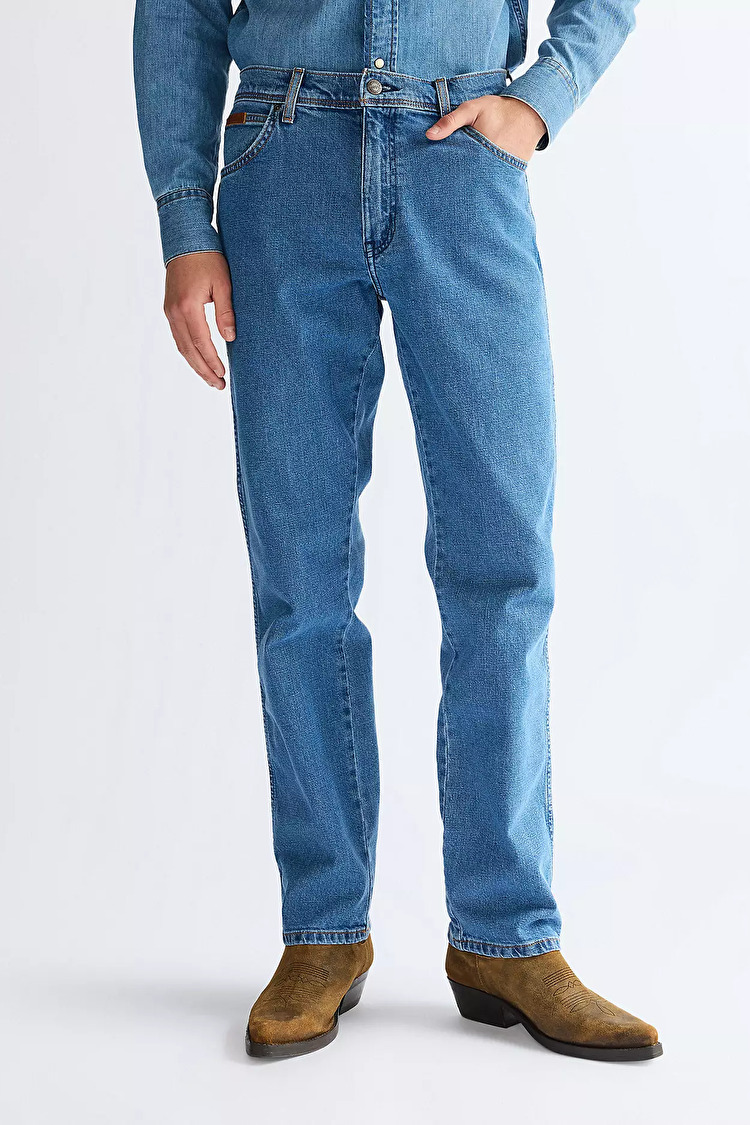 Джинси Wrangler Texas Regular Fit (112358204) Блакитний