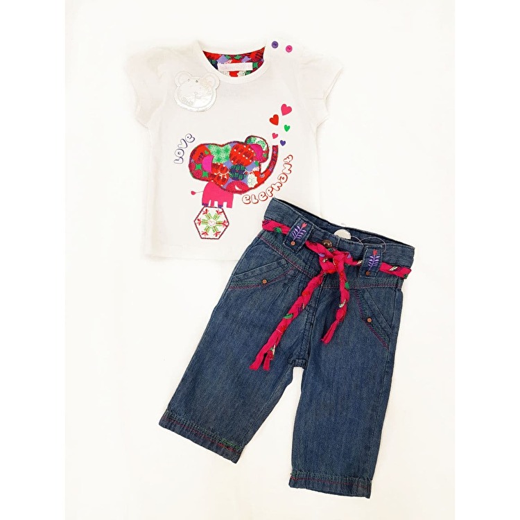 Костюм: Футболка, джинси Losan Mc baby girls (018801804/001) Білий