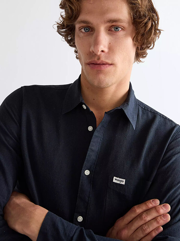 Сорочка Wrangler 1 PKT SHIRT Regular Fit (112362751) Темно-синій