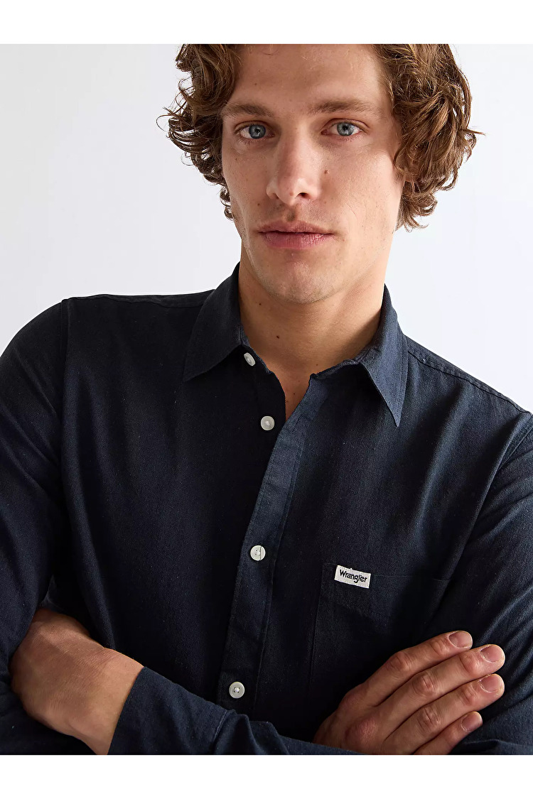Сорочка Wrangler 1 PKT SHIRT Regular Fit (112362751) Темно-синій