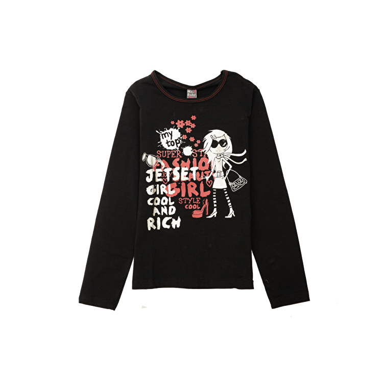 Футболка с длинным рукавом Losan Mc baby girls (026-1027AD/63) Черный