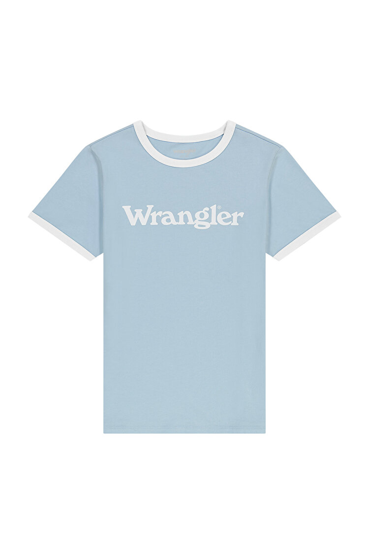 Футболка Wrangler Ringer Tee dream blue (112362324) Голубой