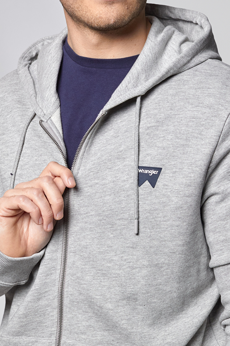 Толстовка Wrangler Sign Off Zipthru Regular Fit (W6B4HAX37) Сірий