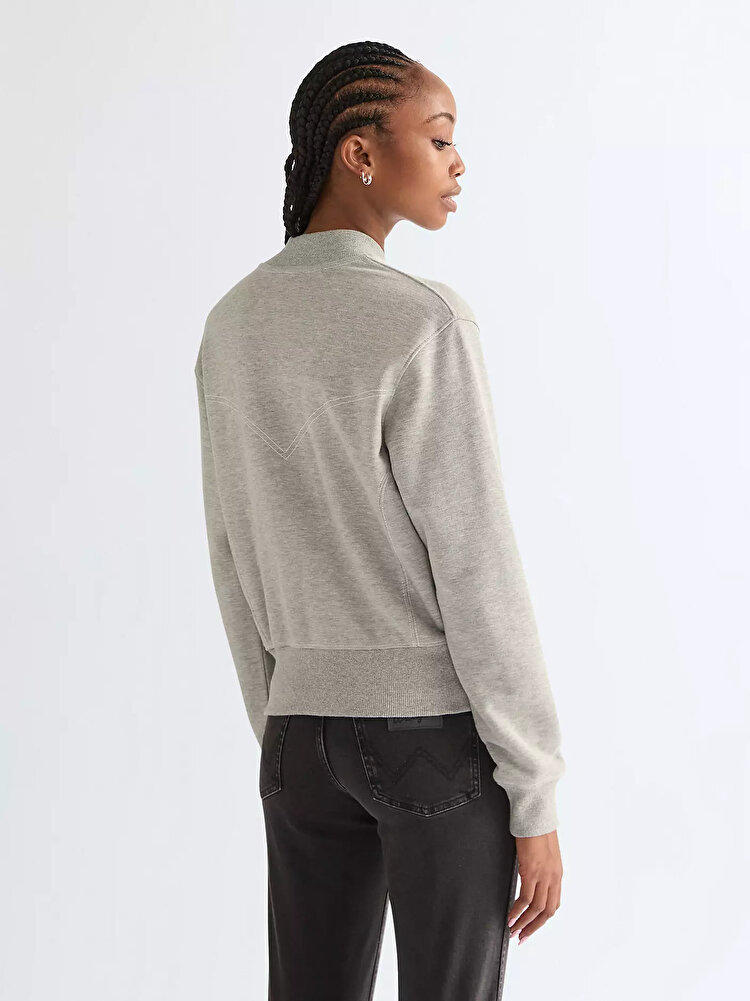 Світшот на блискавці Wrangler AVIATOR SWEATSHIRT Regular Fit (112378110) Сірий