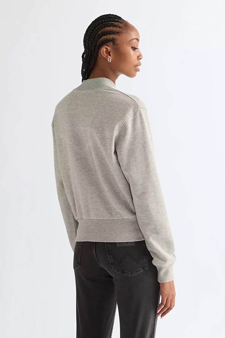 Свитшот на молнии Wrangler AVIATOR SWEATSHIRT Regular Fit (112378110) Серый