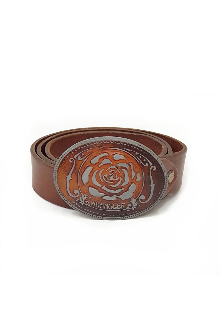 Ремінь Wrangler Leather Covered Buckle (W0260UK85) Коричневий