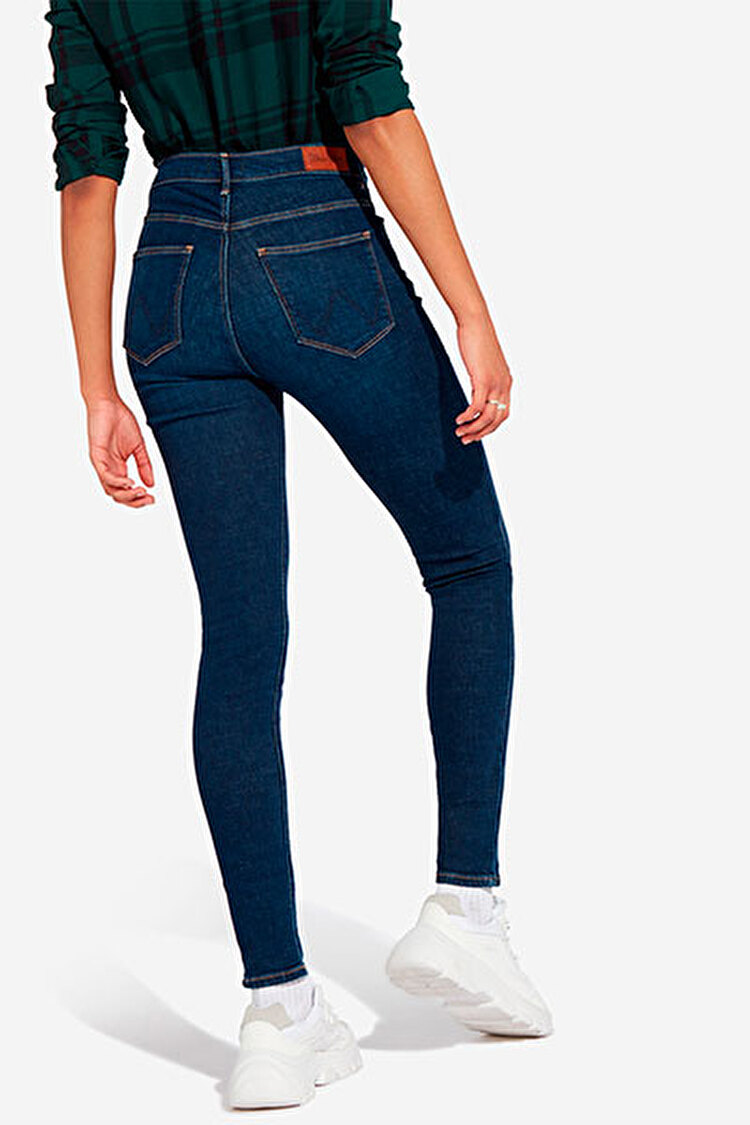 Джинсы Wrangler High Rise Skinny Skinny Fit (W27HVH78Y) Темно-синий