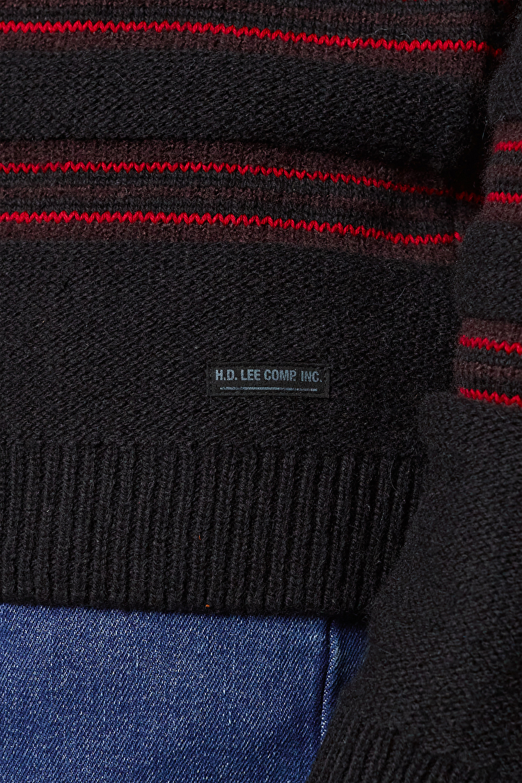 Джемпер LEE Striped Crew Knit Regular Fit (L83HLHEM) Чорний