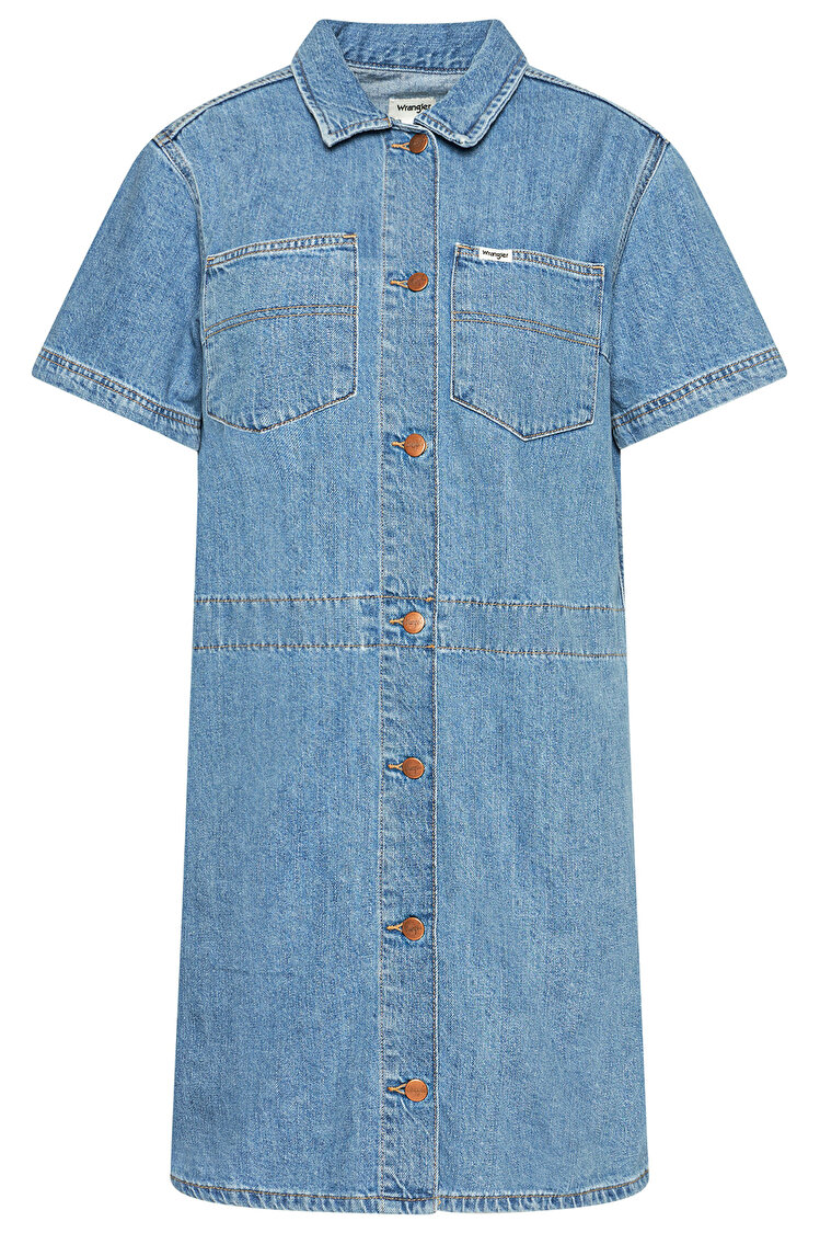 Платье джинсовое Wrangler CHORE DRESS Regular Fit (W23FZB26L) Голубой