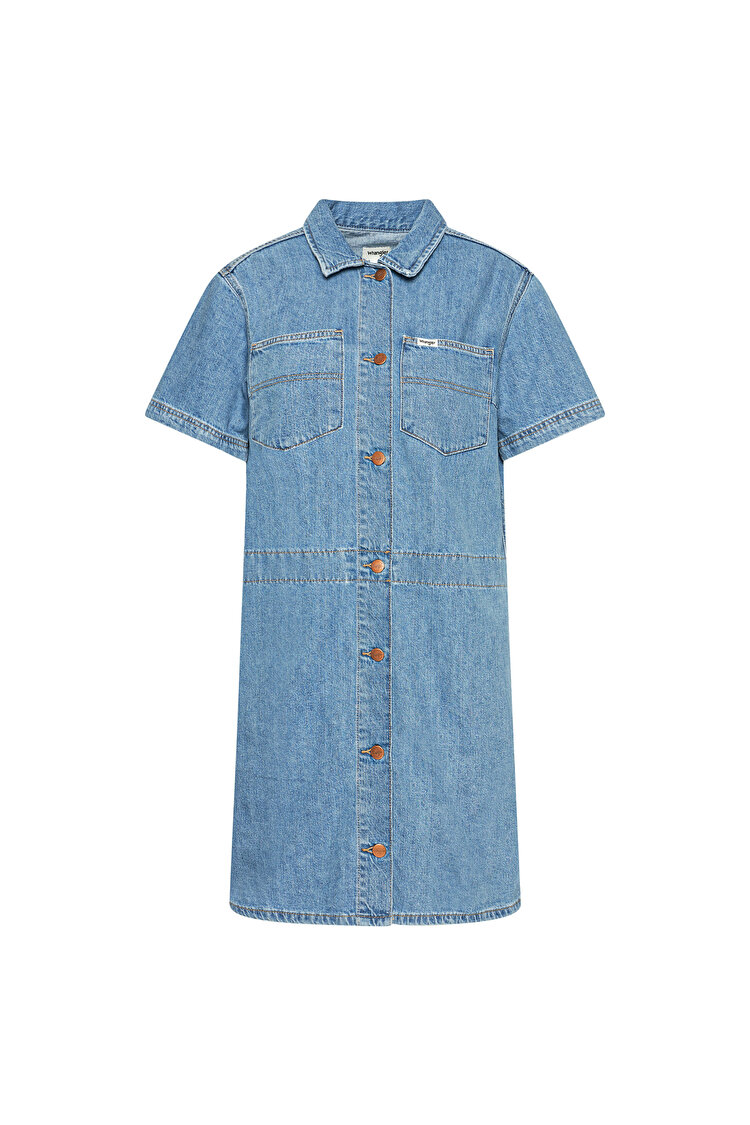 Сукня джинсова Wrangler CHORE DRESS Regular Fit (W23FZB26L) Блакитний