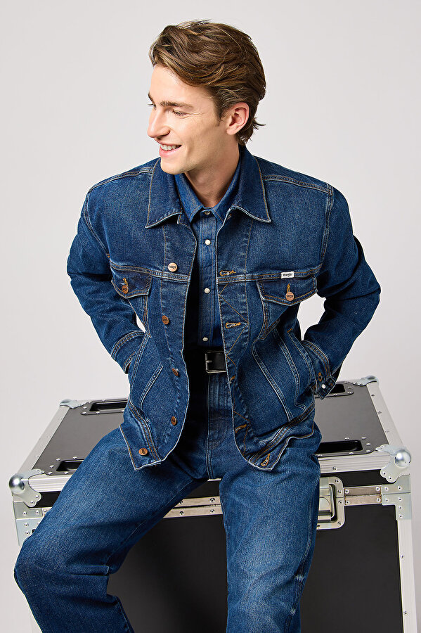 Куртка джинсова Wrangler Classic Jacket Regular Fit (112362651) Синій
