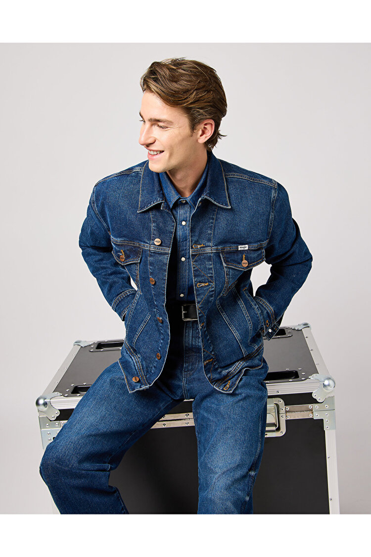 Куртка джинсовая Wrangler Classic Jacket Regular Fit (112362651) Синий Голубой