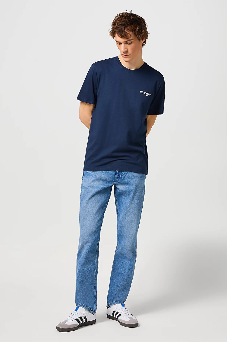 Набір футболок твін-пак Wrangler 2PACK SIGN OFF TEE Regular Fit (112334265) Синій, чорний