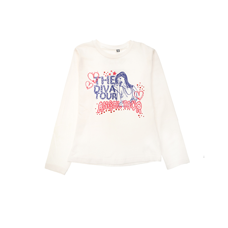 Футболка с длинным рукавом Losan Mc baby girls (026-1049AD/500) Сливочно-Белый