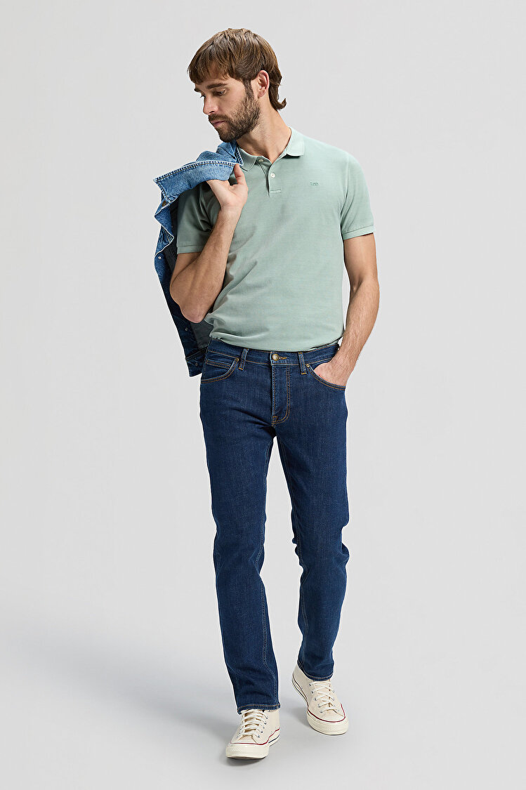 Поло LEE GARMENT DYE POLO Regular Fit (112376465) Зеленый