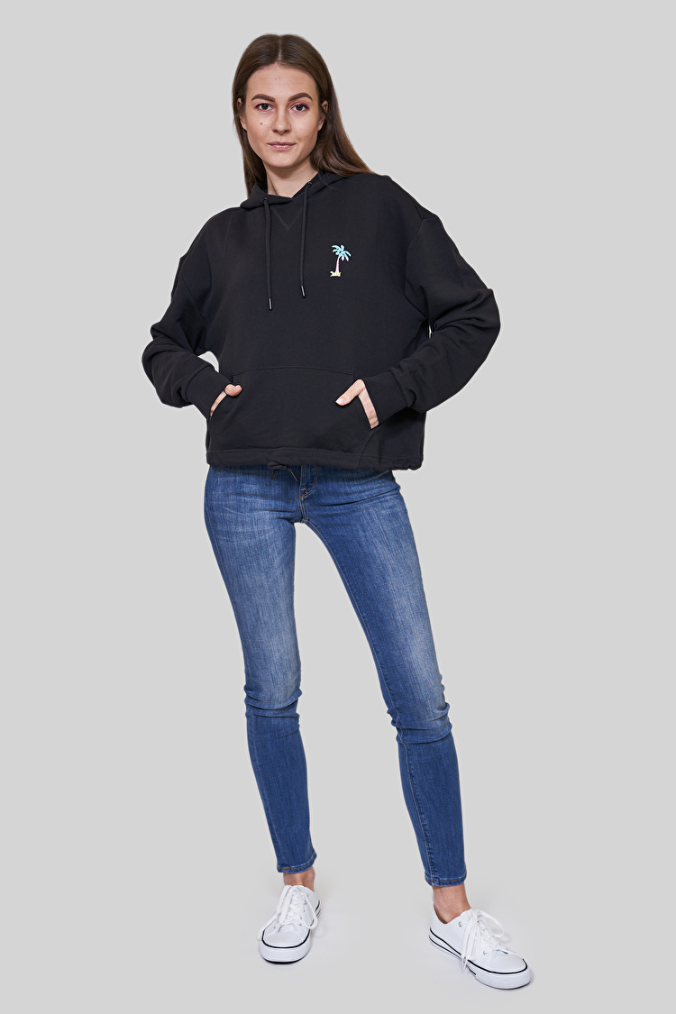 Худи Wrangler Draw Cord Hudie Boxy Fit (W6Q7HAXV6) Черный