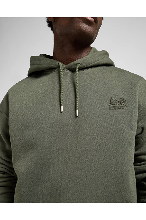 Худи LEE WW ESSENTIAL HOODIE Relaxed Fit (112372358) Зеленый