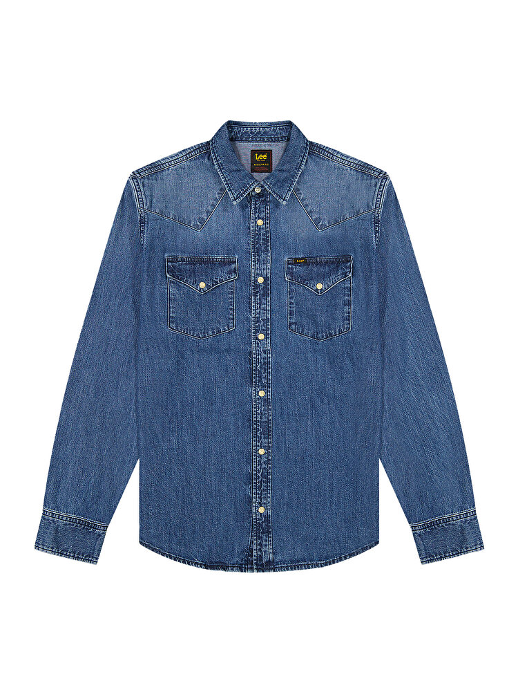 Сорочка LEE Regular Western Shirt Regular Fit (112376547) Блакитний