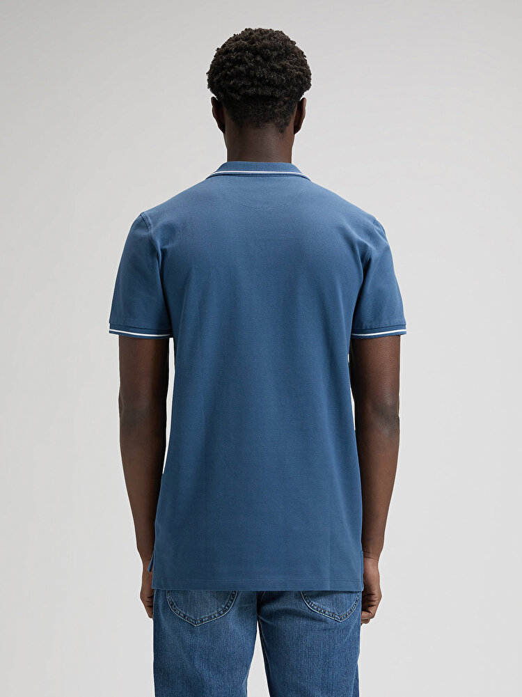 Поло LEE Pique Polo Regular Fit (112376432) Блакитний