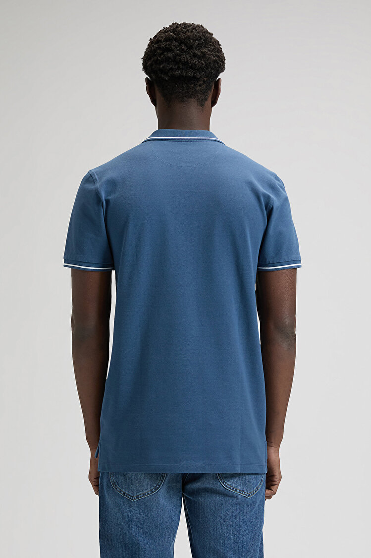 Поло LEE Pique Polo Regular Fit (112376432) Блакитний