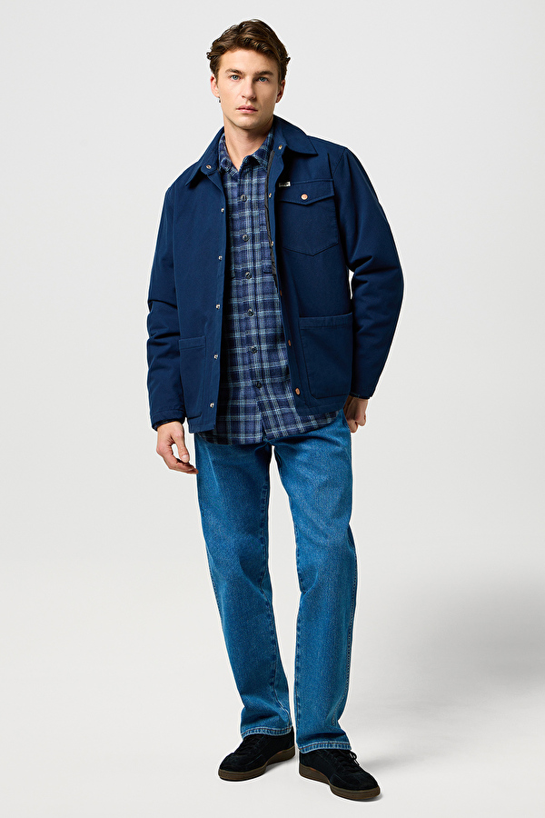 Рубашка Wrangler Overshirt Regular Fit (112371407) Синий