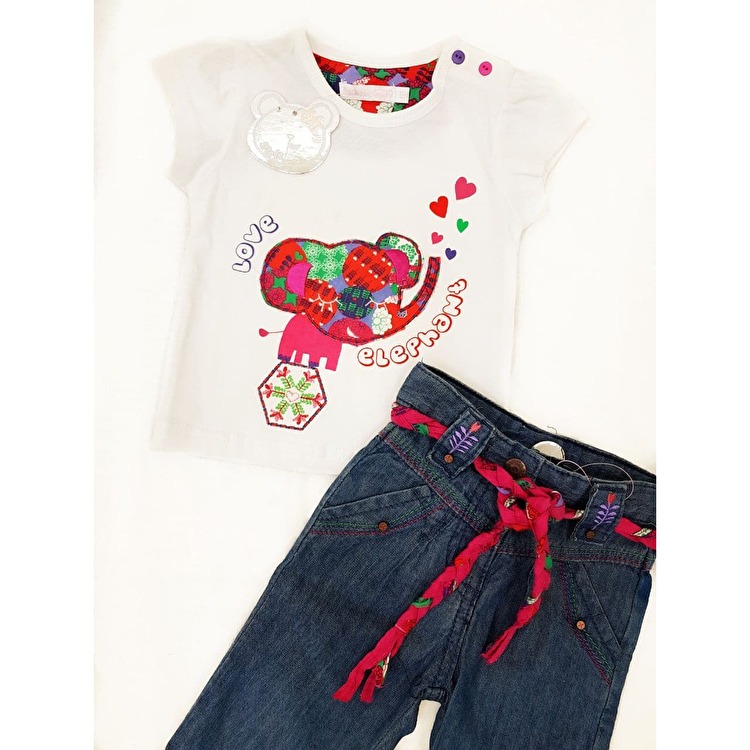 Костюм: Футболка, джинси Losan Mc baby girls (018801804/001) Білий