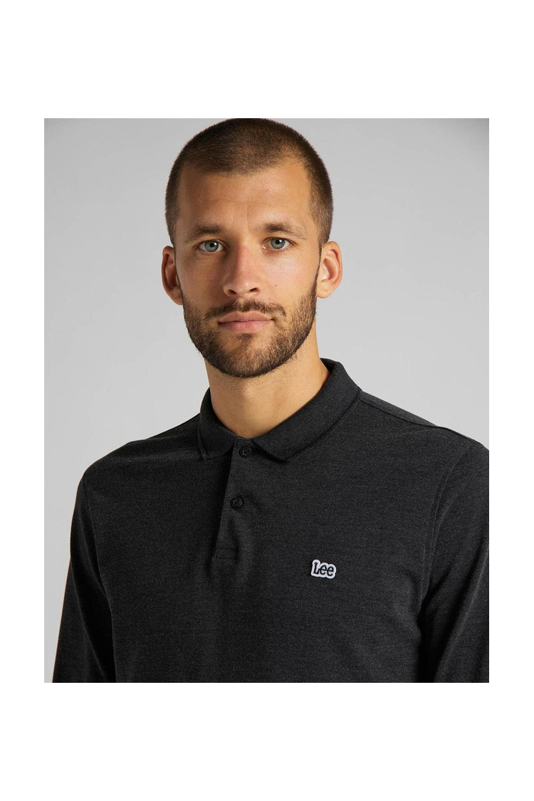 Поло LEE LS Pique Polo Regular Fit (L61VRL06) Темно-серый