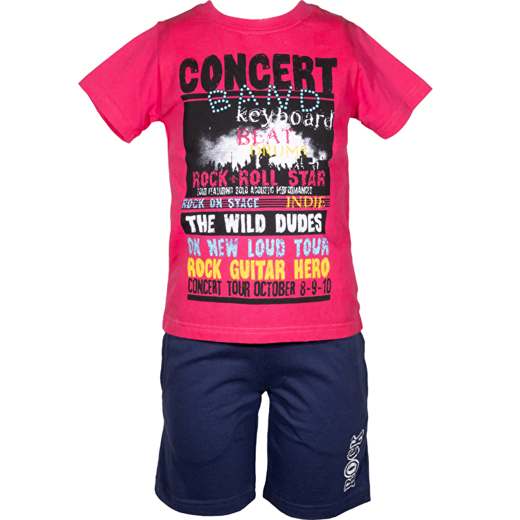 Комплект: Футболка та шорти Losan Kids boys (315-8033AC/142) Малиновий