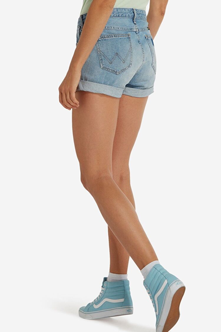 Шорты джинсовые Wrangler Boyfriend Short Boyfriend Fit (W29KFH127) Голубой
