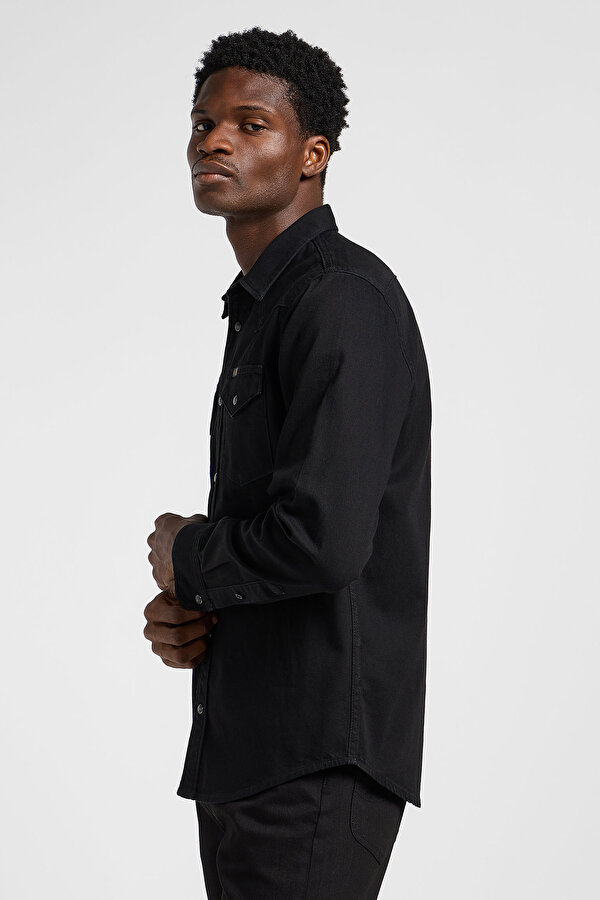 Рубашка джинсовая LEE Regular Western Shirt Regular Fit (112363913) Черный