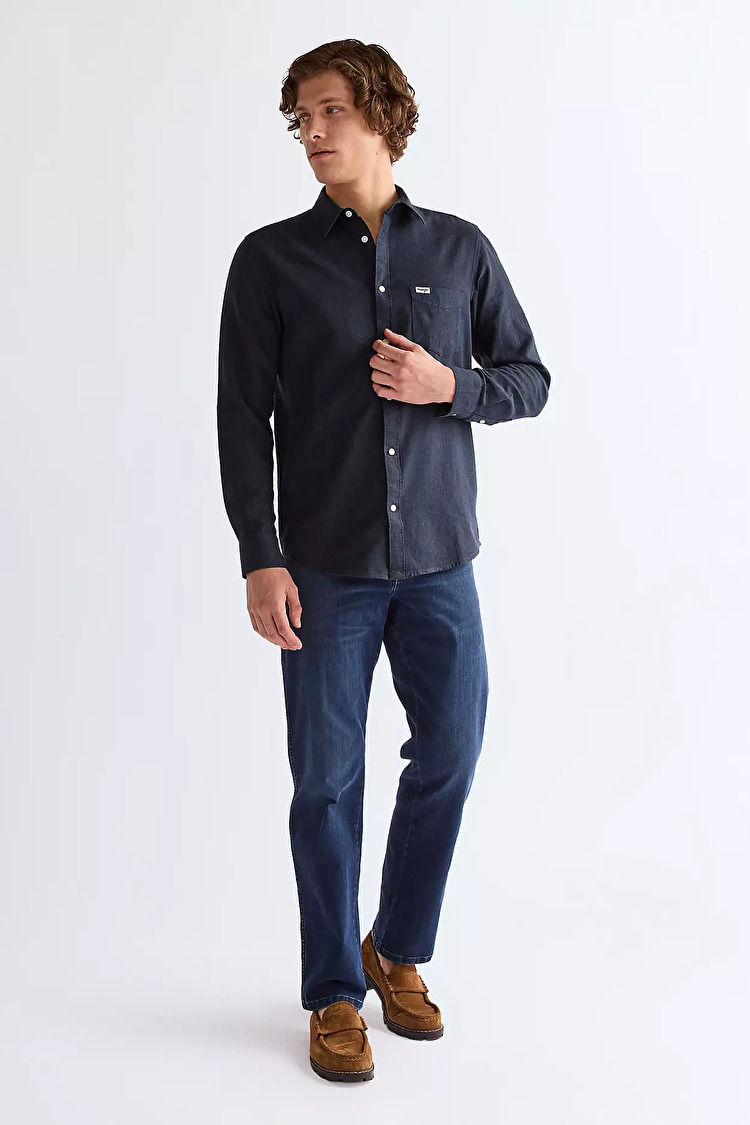 Сорочка Wrangler 1 PKT SHIRT Regular Fit (112362751) Темно-синій