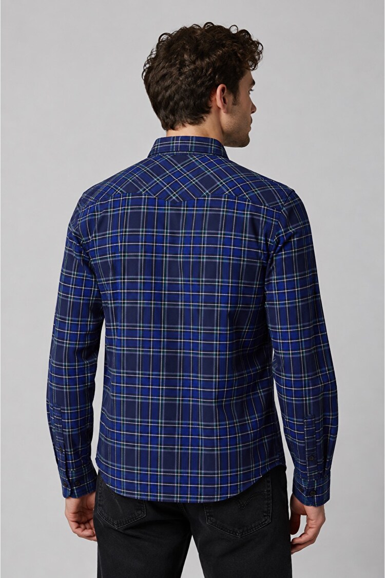 Сорочка LEE Western Shirt Slim Fit (L643ZASJ) Темно-синій