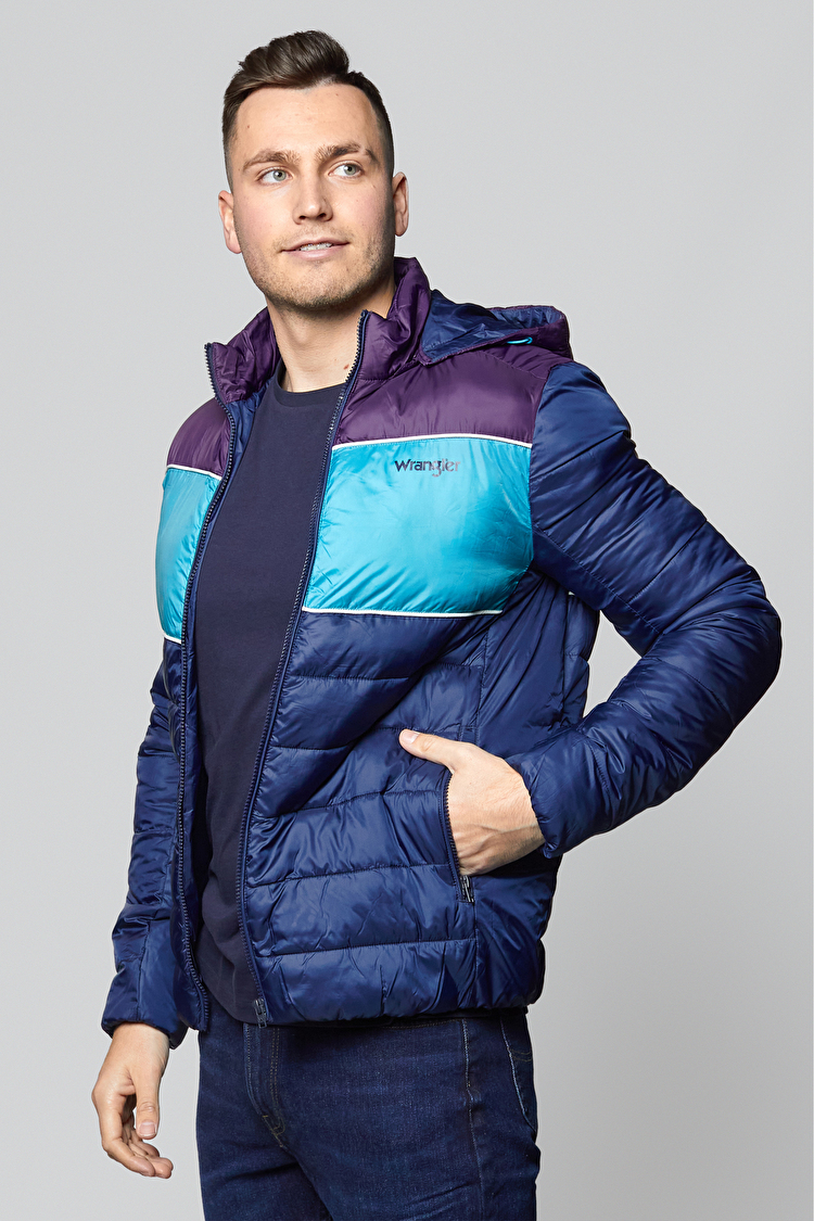 Куртка стьобана Wrangler 3 Colour Puffer Jacket Regular Fit (W4729WM35) Синій