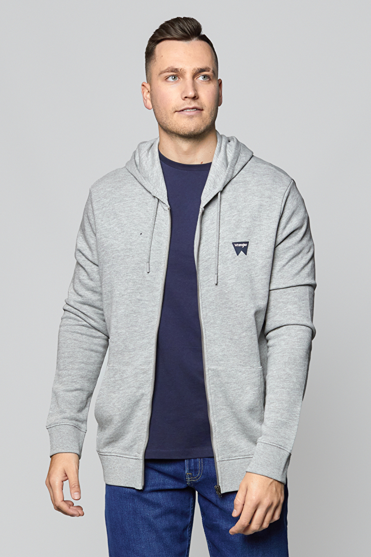 Толстовка Wrangler Sign Off Zipthru Regular Fit (W6B4HAX37) Сірий