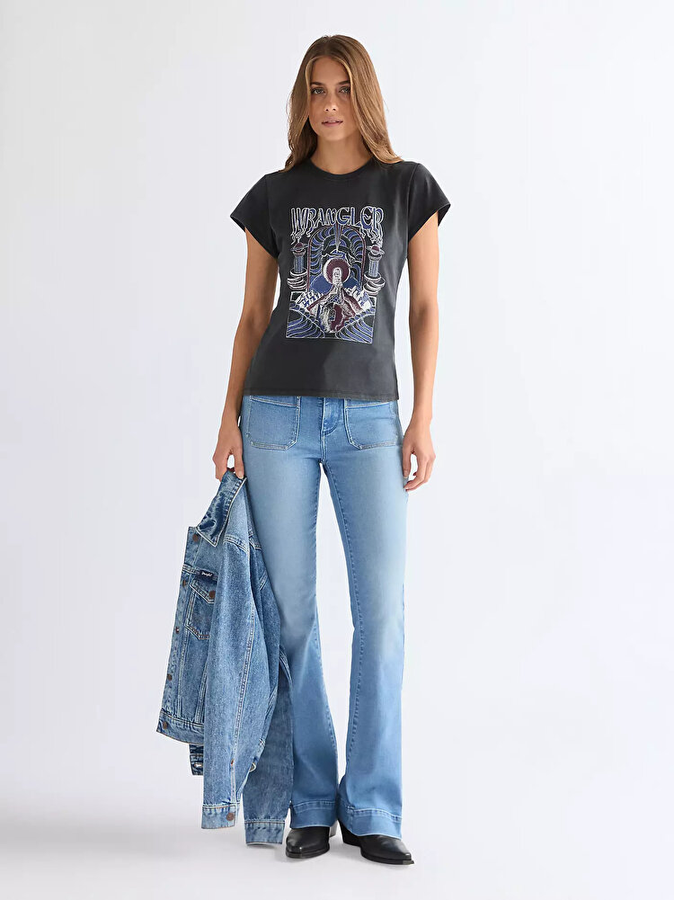 Футболка Wrangler SHRUNKEN BAND TEE Slim Fit (112378309) Черный