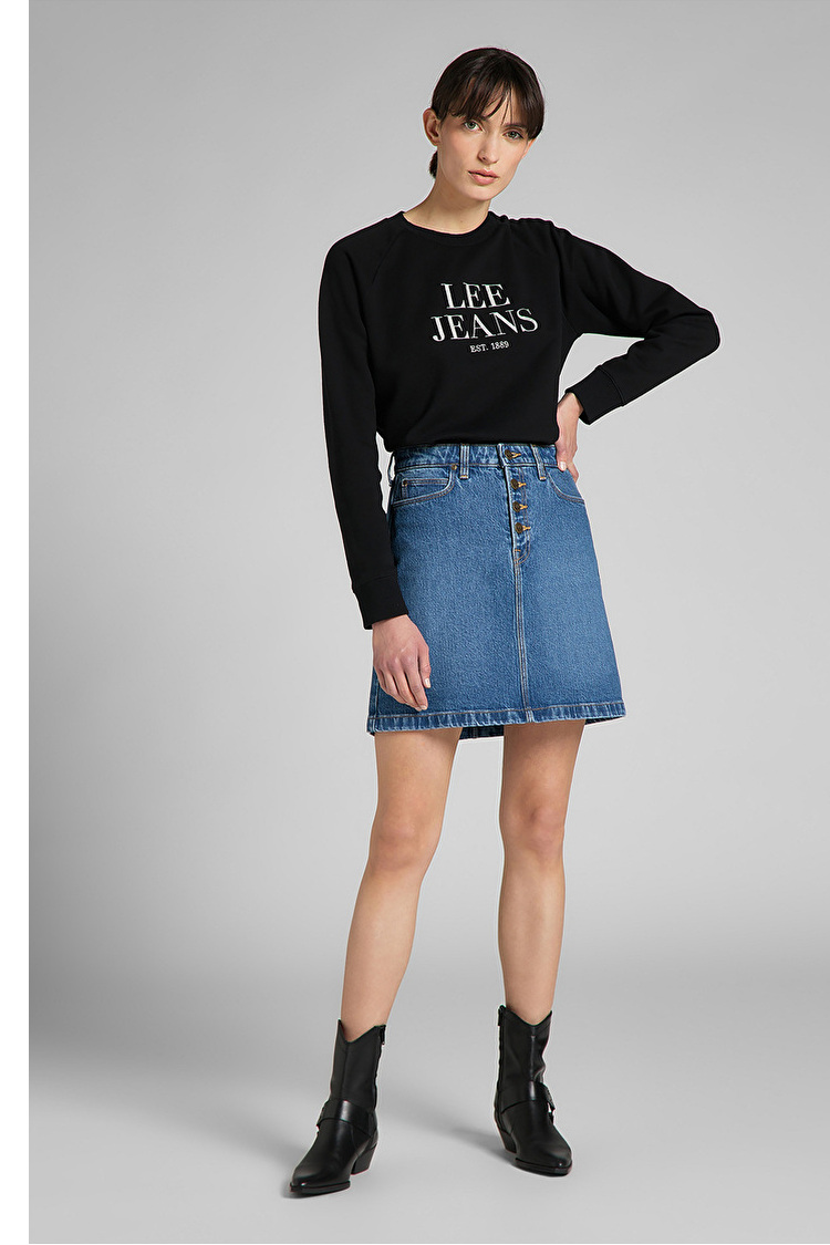 Свитшот LEE Crew Neck Sweatshirt Regular Fit (L53ATX01) Черный