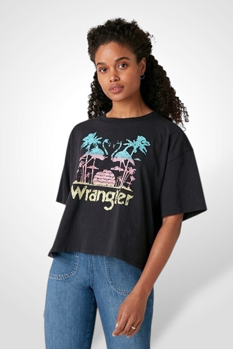 Футболка Wrangler BOXY TEE Oversized Fit (W7S2GFXV6) Черный