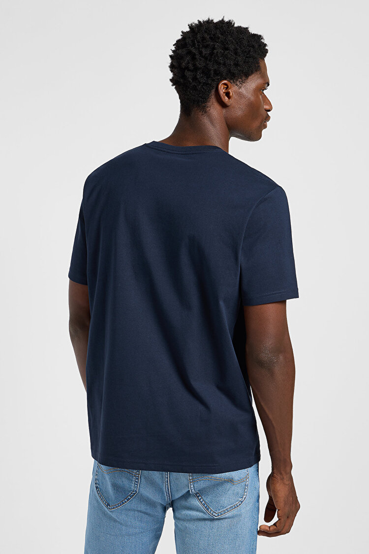 Футболка LEE Subtle Logo Tee Rivet navy (112365456) Синий