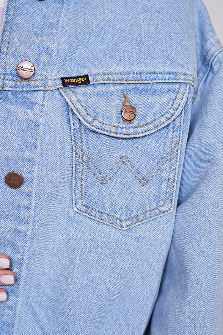 Куртка джинсовая Wrangler WESTERN UTILITY Relaxed Fit (W427MC25E) Голубой