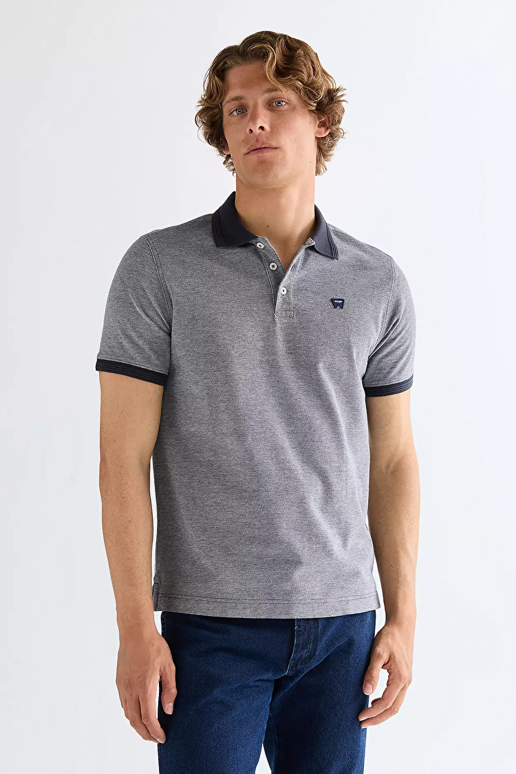 Поло Wrangler REFINED POLO SHIRT Regular Fit (112377997) Блакитний