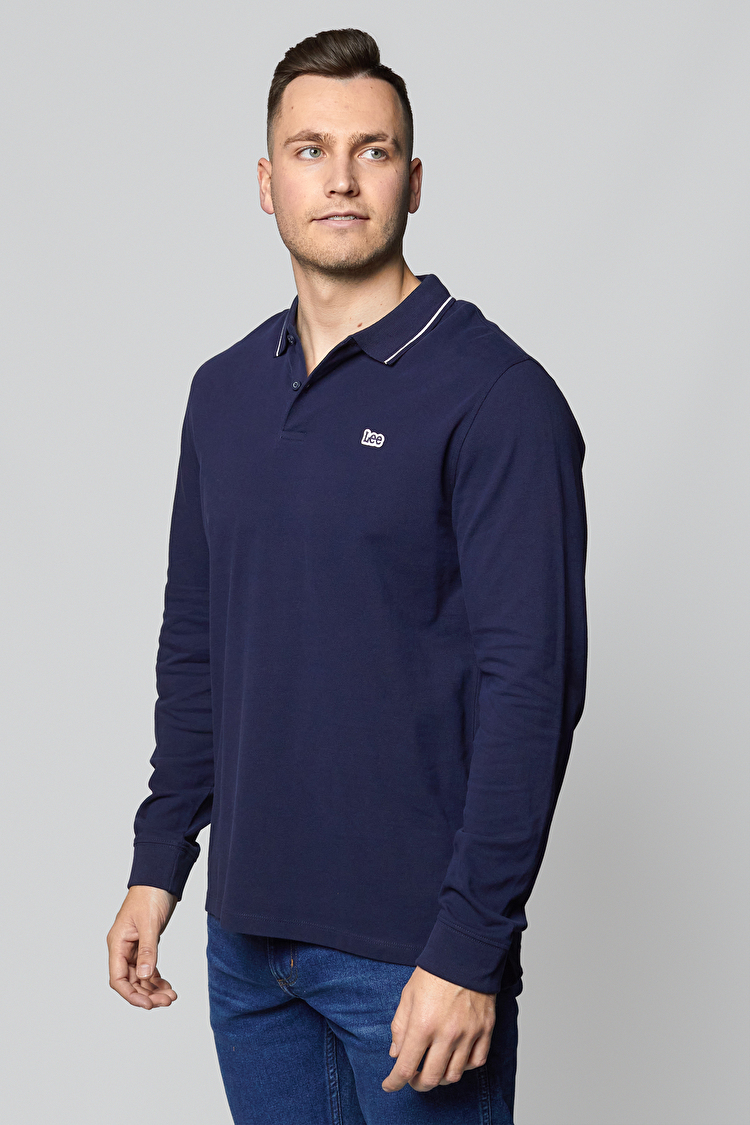 Поло LEE LS Pique Polo Regular Fit (L61VRL35) Темно-синій