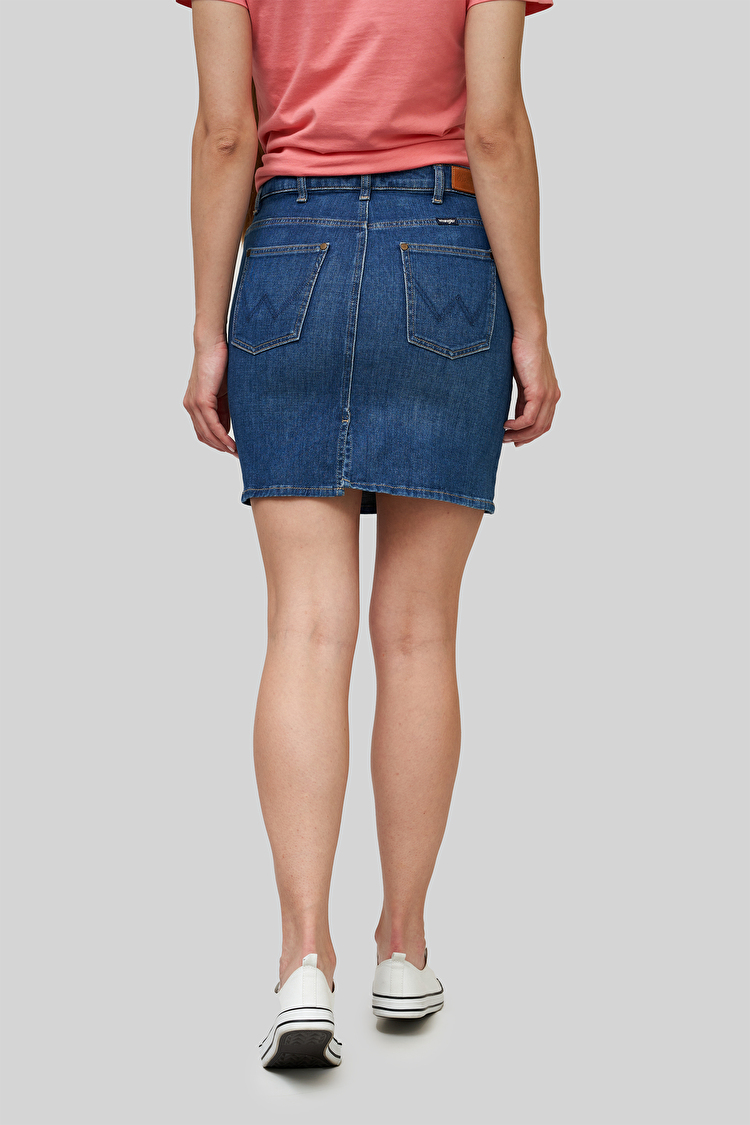 Юбка джинсовая Wrangler Mid Length Skirt Slim Fit (W245GR22P) Синий