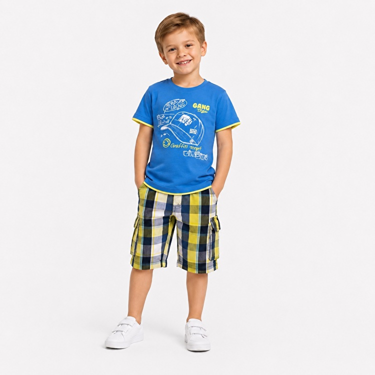 Комплект: Футболка та шорти Losan Kids boys (315-8016AC/576) Яскраво-синій