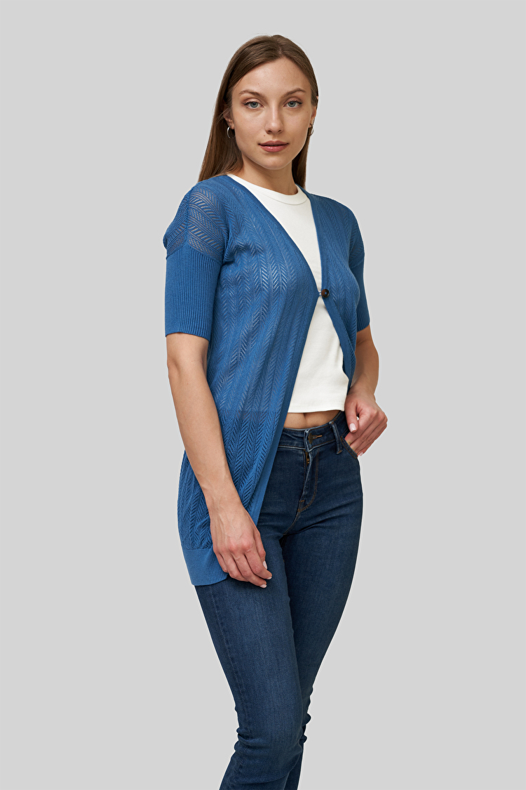 Кардіган Rifle Maglieria Tricot Slim Fit (Y63700HX80T54F) Бірюзовий