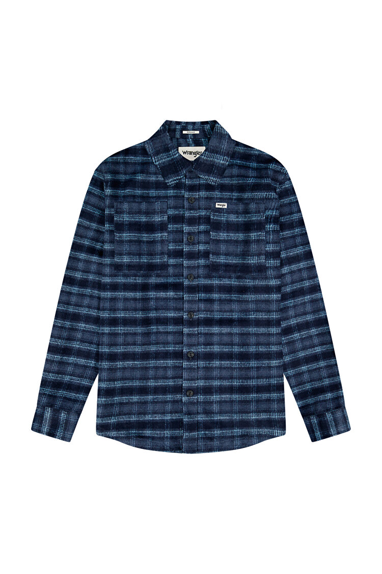 Сорочка Wrangler Overshirt Regular Fit (112371407) Синій