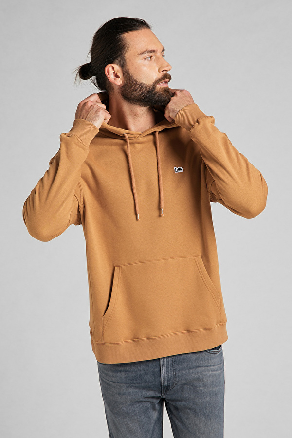 Худи LEE Plain Hoodie Regular Fit (L80YTJSZ) Коричневый