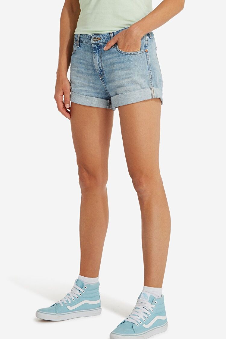 Шорты джинсовые Wrangler Boyfriend Short Boyfriend Fit (W29KFH127) Голубой