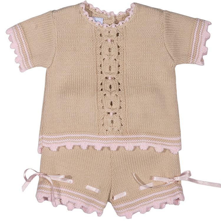 Костюм: Футболка, шорти FOQUE Bebe (5322) Бежевий