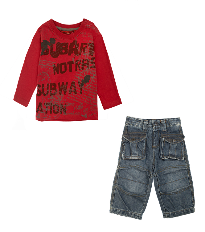 Костюм: Джемпер, джинси Losan MC BABY BOYS BABY (027-8035AC/283) Темно-червоний