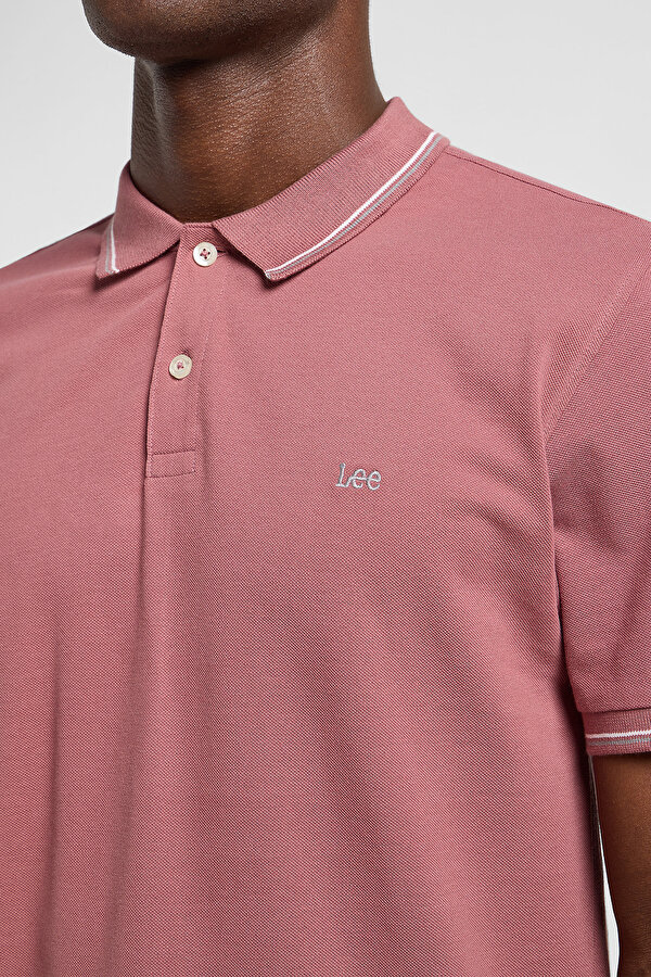 Поло LEE Pique Polo Henna (112363661) Темно-розовый